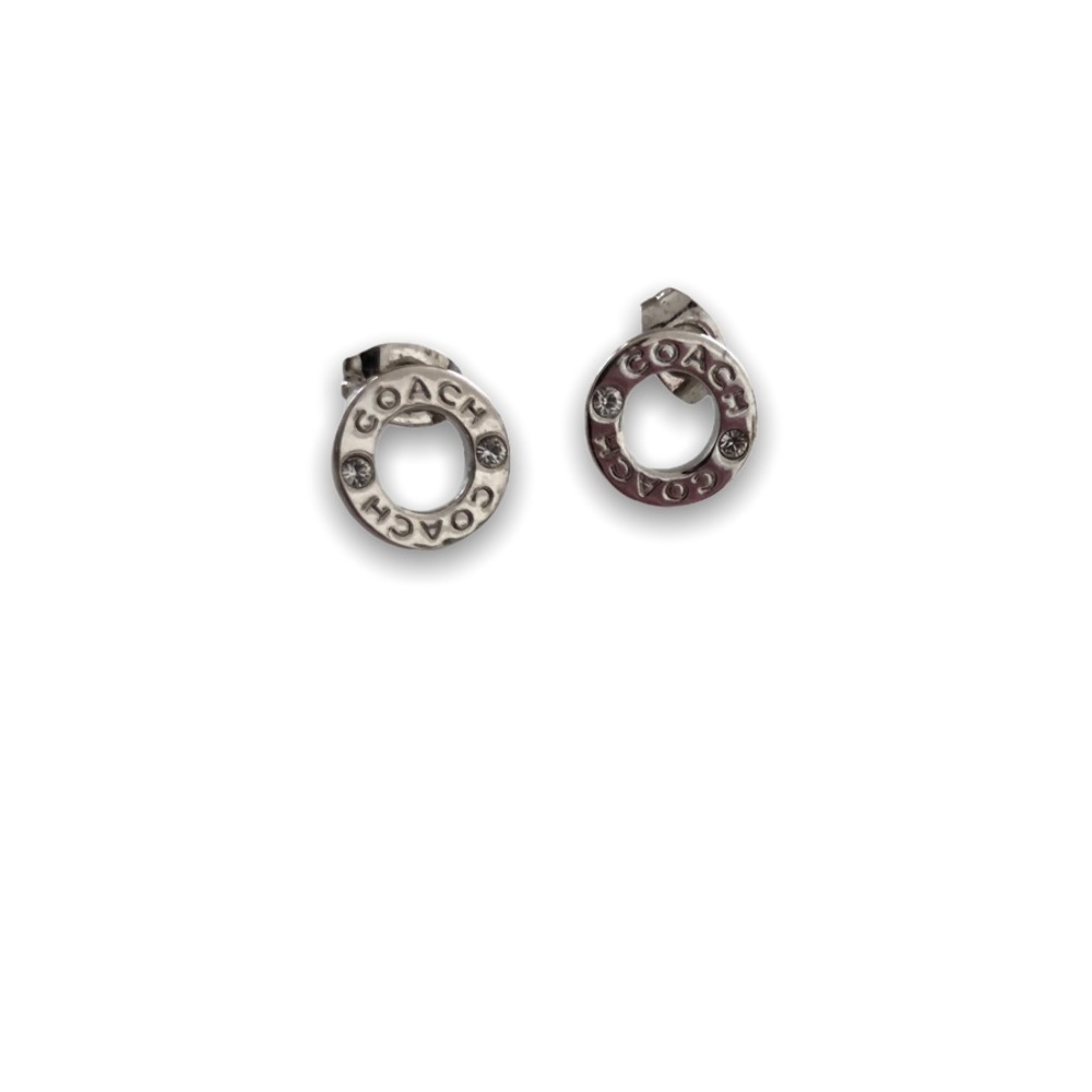 Coach Silver-color Circle Earrings